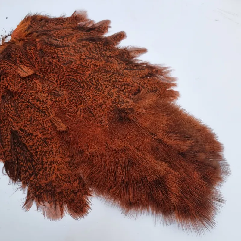 Whiting Coq de Leon Hen Soft Hackle with Chickabou in Speckled Orange-7